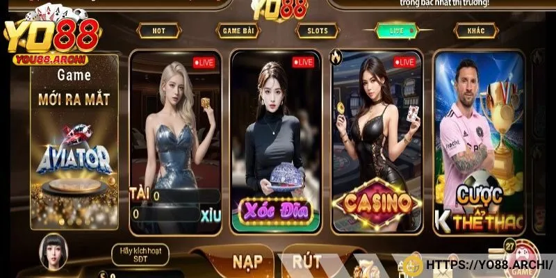Kho trò chơi phủ đủ các mảng từ thể thao, slot, bắn cá