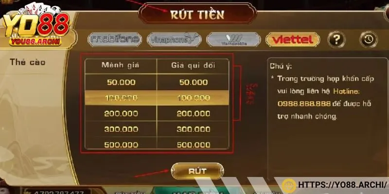 Rút rất nhanh qua nhiều phương thức